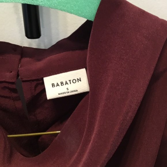 Babaton Carter. Silk sleeveless blouse. Rich maroon. Size small - Picture 4 of 5